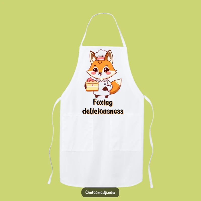 Funny Fox Chef Apron: Proud Cake Presenting, Hilarious Funny Gift for Master Bakers
