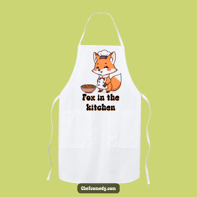 Funny Fox Chef Apron: Presenting Deliciousness, a Practical and Funny Gift for Cooks