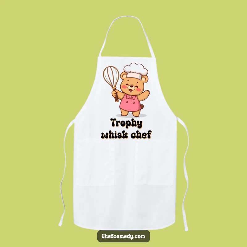 Funny Kawaii Bear Chef Apron: Cook Like a Champion with Trophy Flair