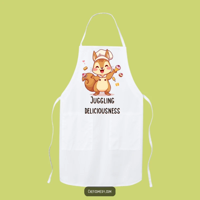 Funny Kawaii Squirrel Chef Apron: Bake with Playfulness, Hilarious Essential, Perfect Gift!