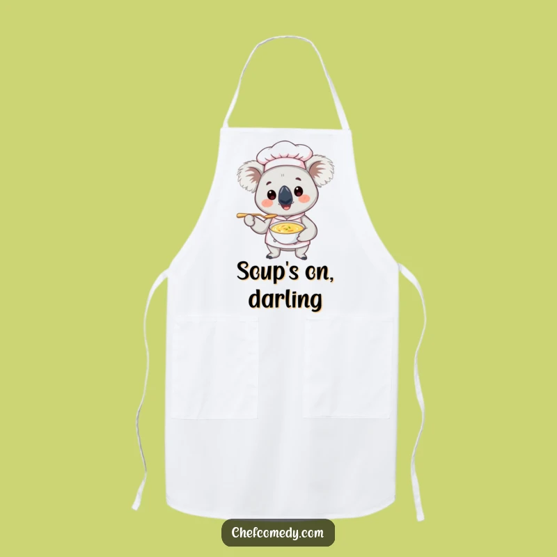 Funny Koala Chef Apron: Adorable Chef's Tiny Spoon, a Practical and Funny Gift for Cooks