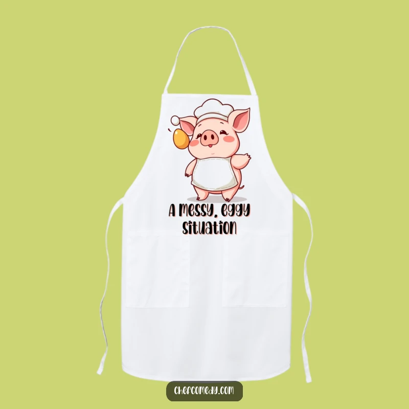 Funny Pig Chef Apron: Cook with Kawaii Charm and Avoid Flying Eggs