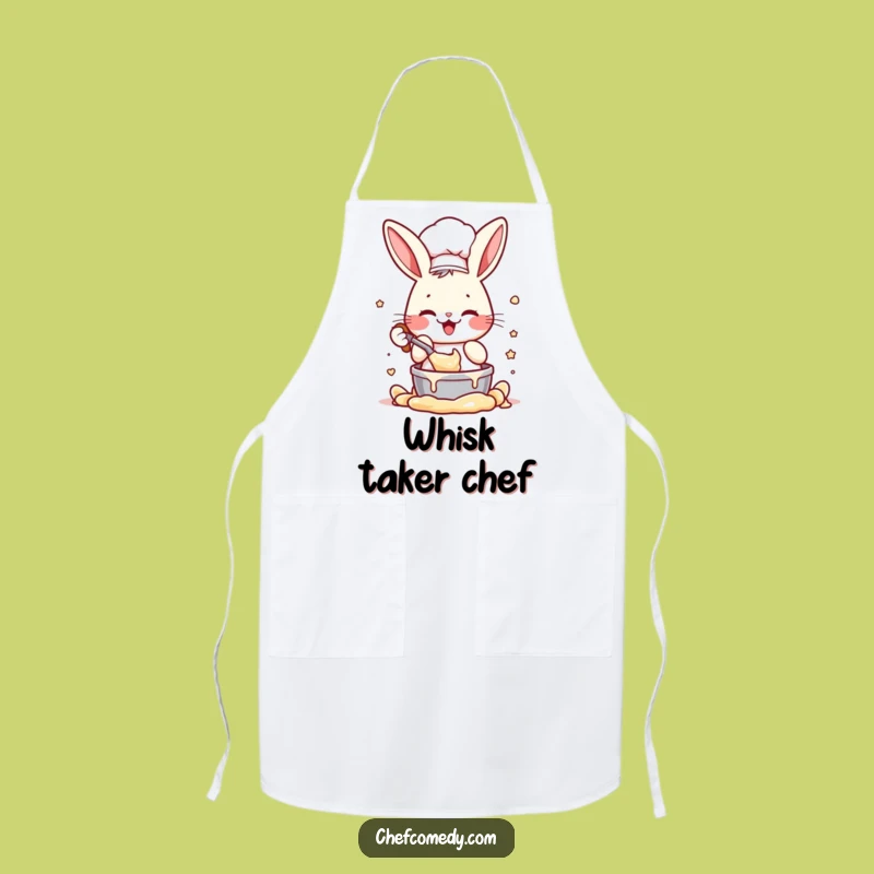 Funny Rabbit Chef Apron: Enthusiastic Batter Mixing, Hilarious Funny Gift for Kitchen Maestros
