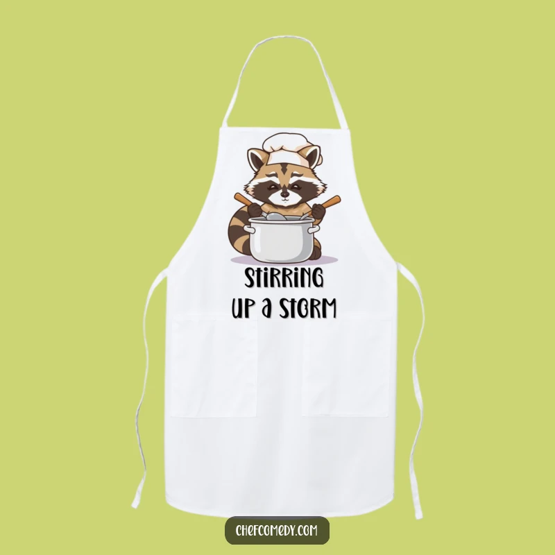 Funny Raccoon Chef Apron: Cook with Concentration and Comedy
