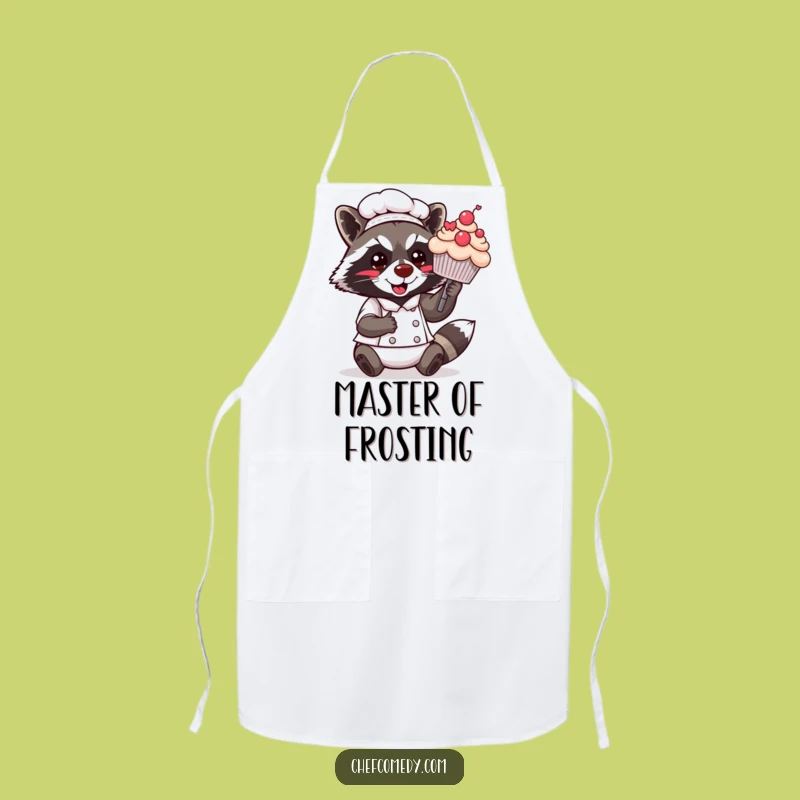 Funny Kawaii Raccoon Chef Apron: Bake in Style, Hilarious Kitchen Essential, Perfect Gift!