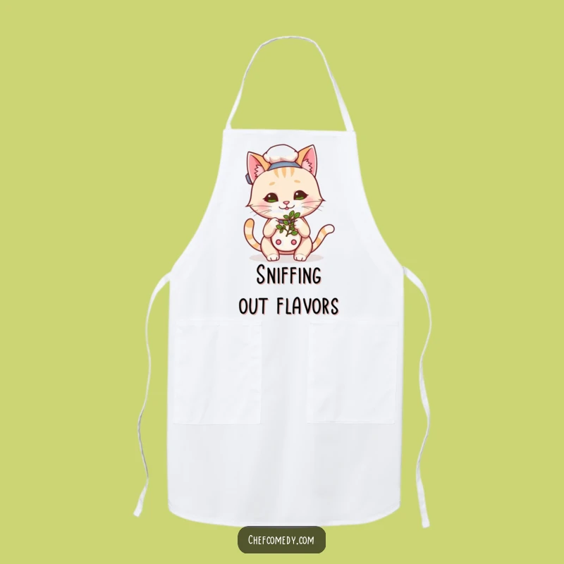 Funny Kawaii Cat Chef Apron: Cook with Aromatic Flair and Feline Charm