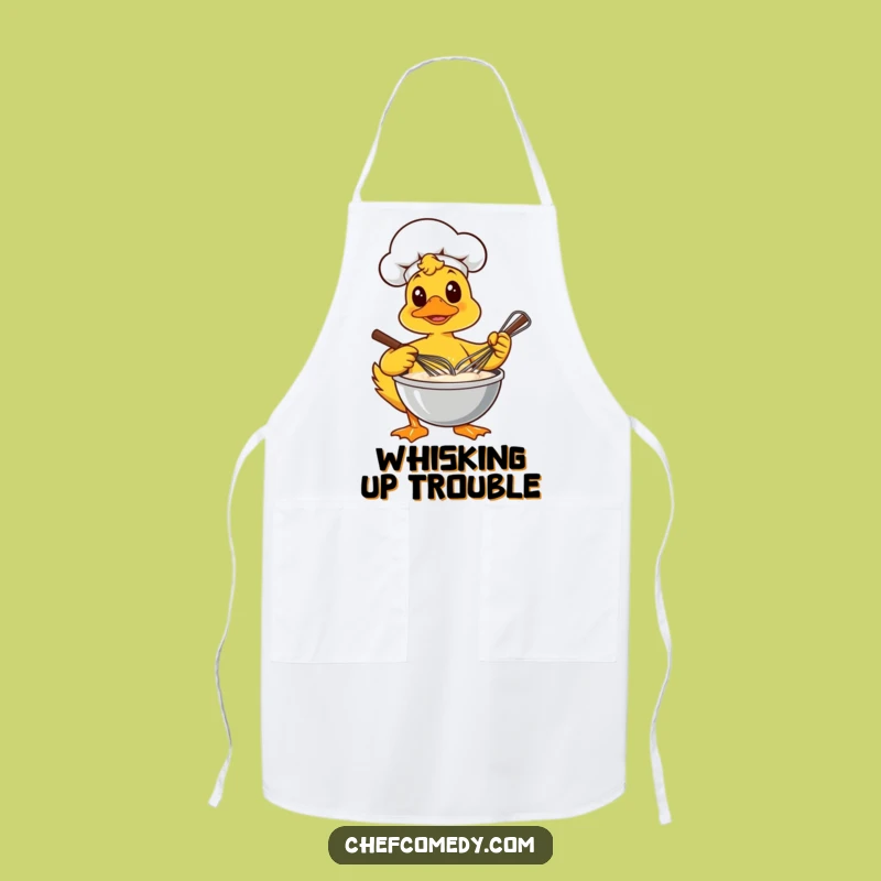 Funny Duck Chef Whisking Apron - Hilarious Gift for Home Bakers