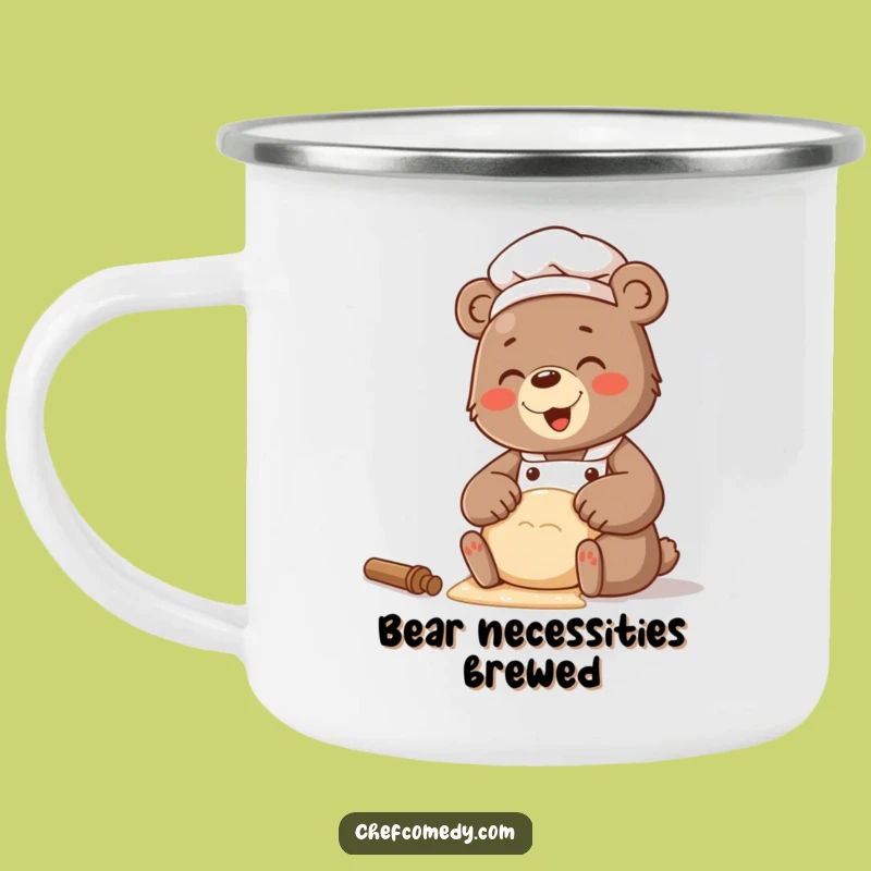 Funny Bear Chef Dough Camping Mug: Cozy Bakes, Giggling Fun, Perfect Funny Gift