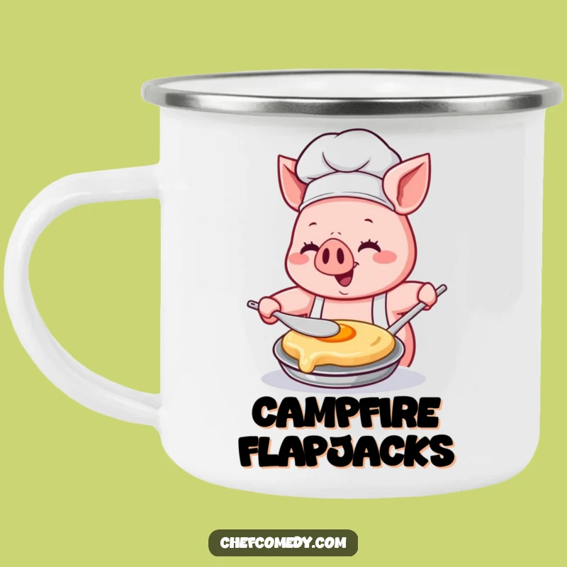 Funny Kawaii Pig Chef Camping Mug: Culinary Adventures on the Go