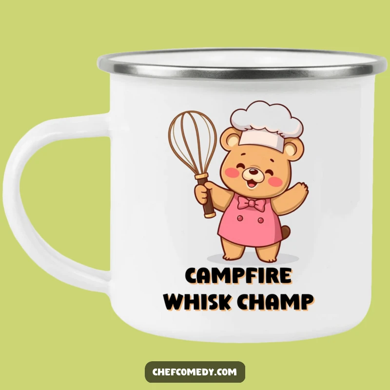 Funny Kawaii Bear Chef Camp Mug: Celebrate Wins with Trophy Vibes