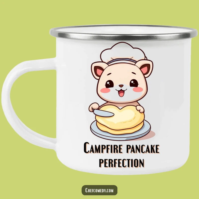 Funny Chef Animal Heart Pancake Camping Mug: Breakfast Adventures