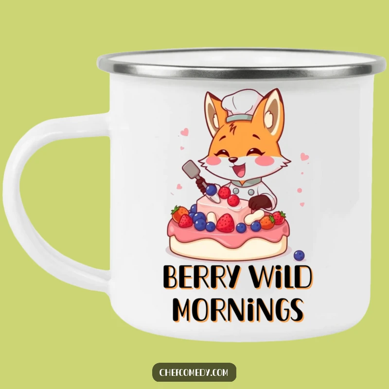 Funny Fox Chef Camping Mug - Sip Your Adventure with Hilarious Style!