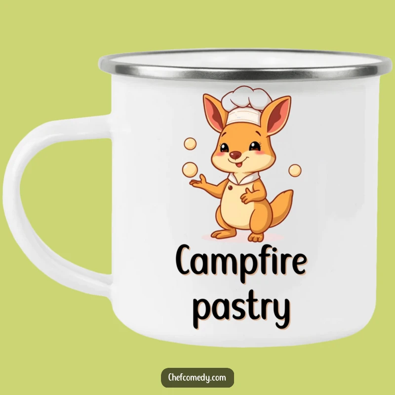 Funny Kangaroo Chef Camping Mug - Outdoor Baking and Hilarious Gift
