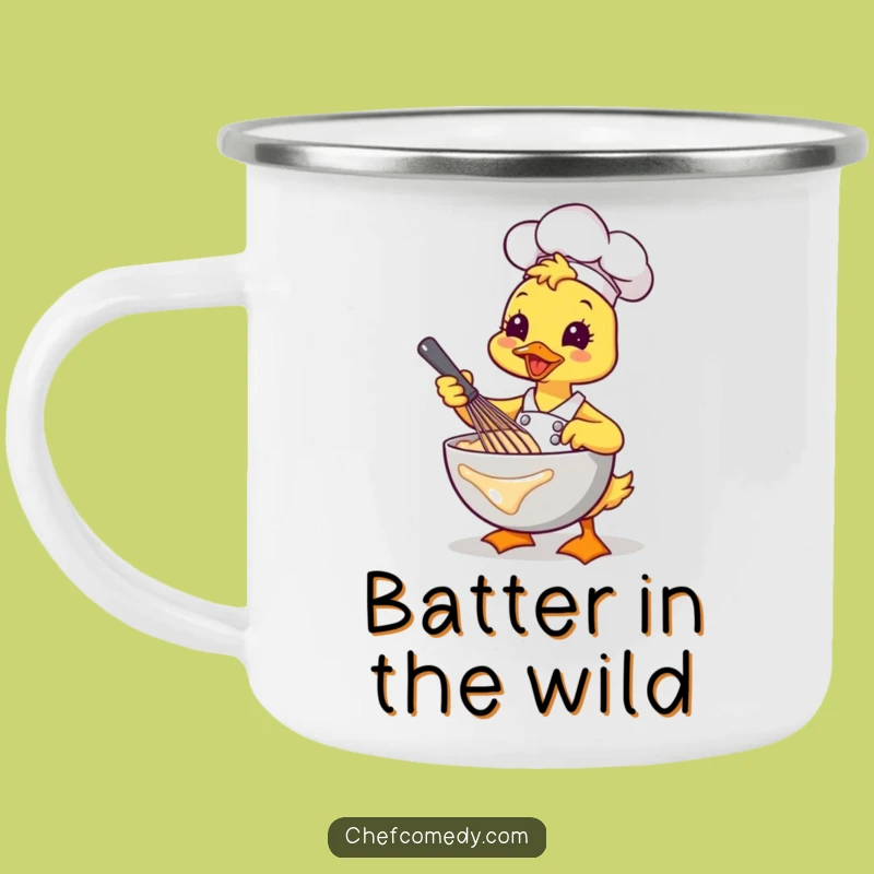 Funny Kawaii Duck Chef Camp Mug: Enjoy Your Brew with Whisking Vibes