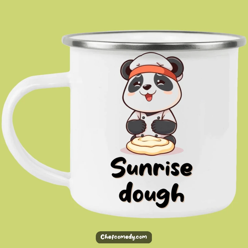 Funny Panda Chef Camping Mug: Kneading Bear, Outdoor Funny Gift
