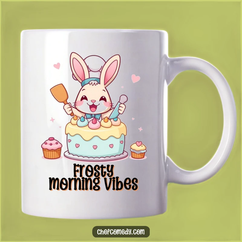 Funny Rabbit Chef Mug: Whimsical Baking Fun, Perfect Gift for Bakers!