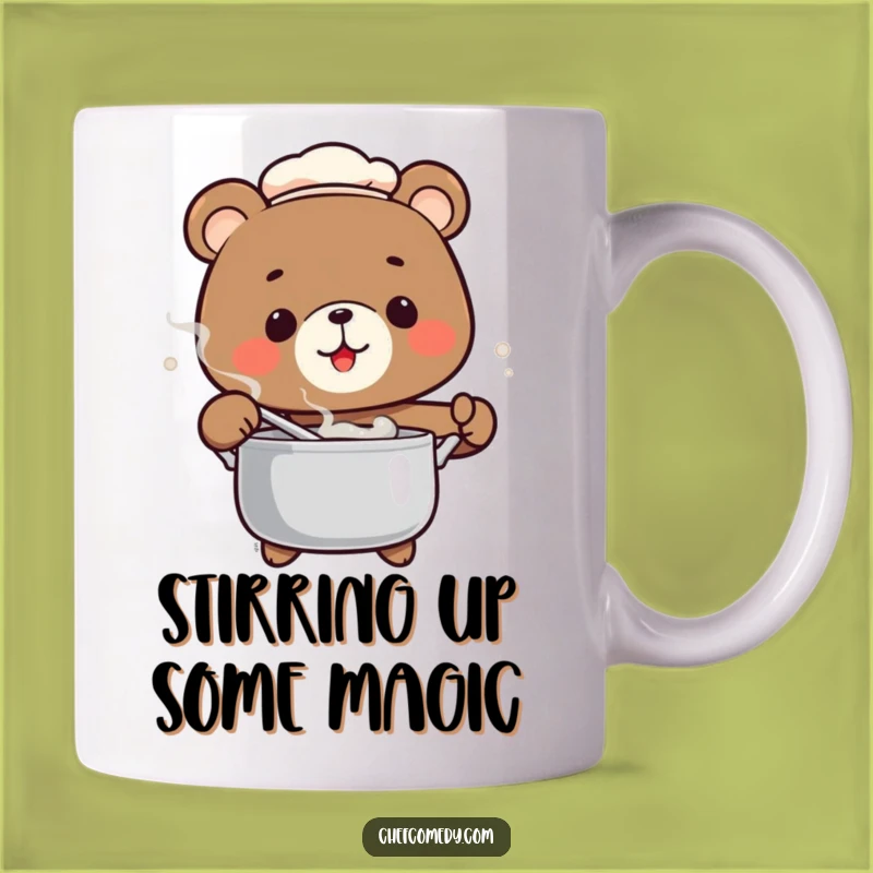 Funny Bear Chef Mug: Whimsical Cooking Humor, Perfect Gift for Foodie Friends!