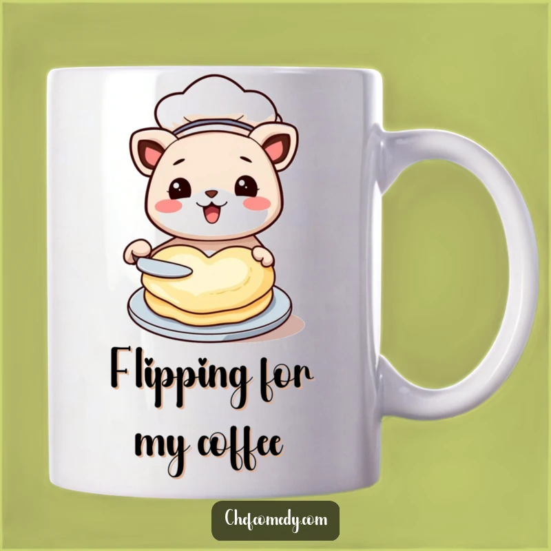 Funny Chef Animal Heart Pancake Mug: Perfect Gift for Bakers and Lovers