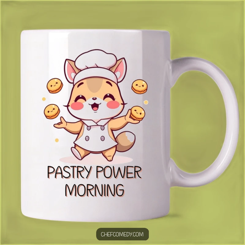 Funny Chef Animal Pastry Juggle Mug: Humorous Gift for Bakers and Foodies