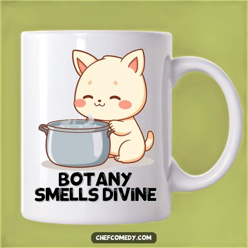 Funny Kawaii Animal Sniffing Pot Mug - Perfect Humorous Cooking Gift