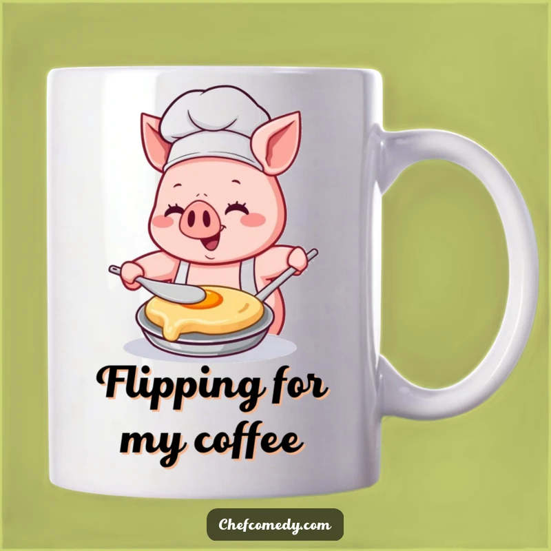 Funny Kawaii Pig Chef Mug: Concentrated Cooking and Primate Glee Gift