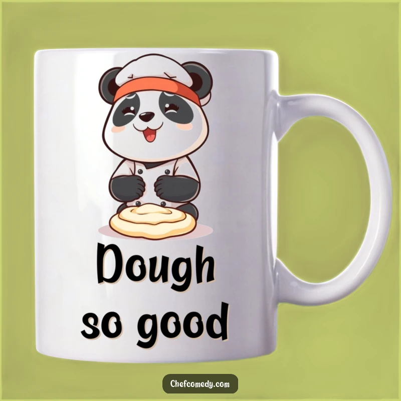 Funny Panda Chef Mug: Dough Kneading Delight, Perfect Gift for Bakers