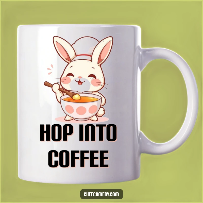 Funny Rabbit Chef Soup Tasting Mug - Delightful Culinary Humor Gift!