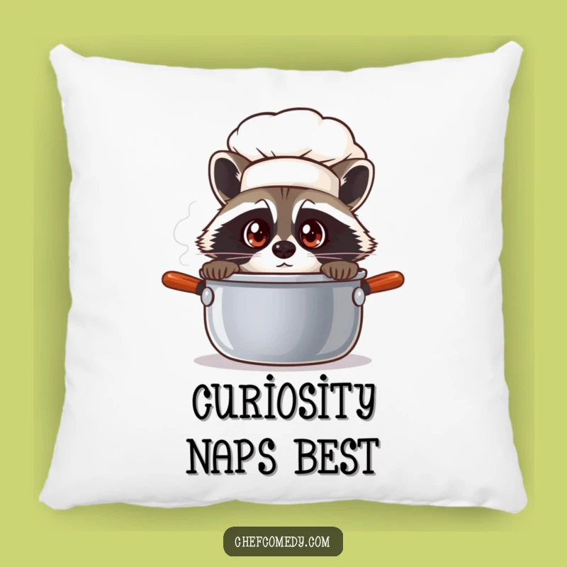 Funny Raccoon Chef Pillow - Soft and Curious Accent for Your Home