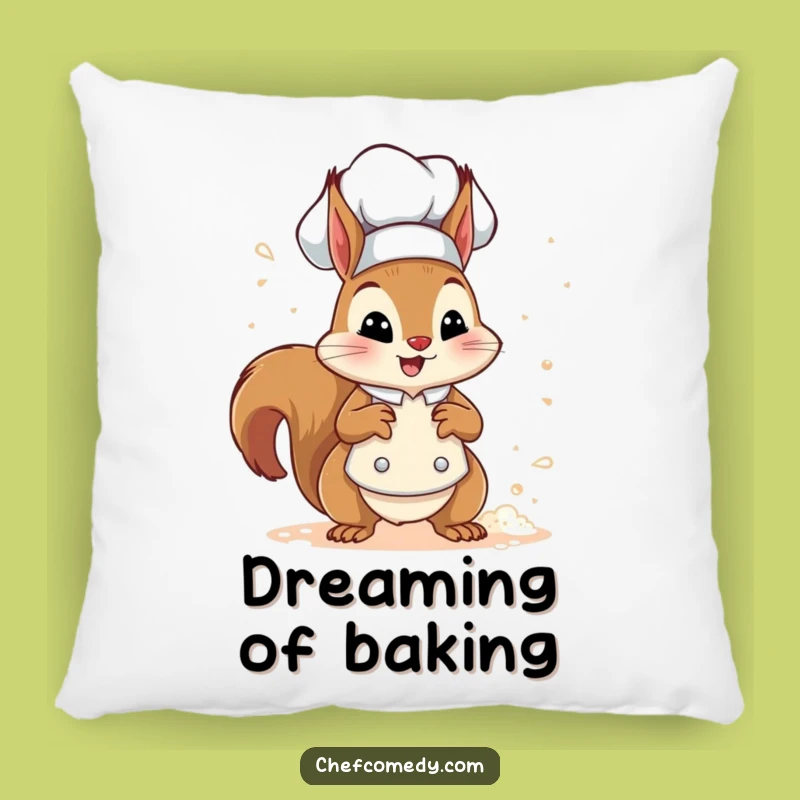 Funny Squirrel Chef Pillow - Soft and Hilarious Accent for Your Couch