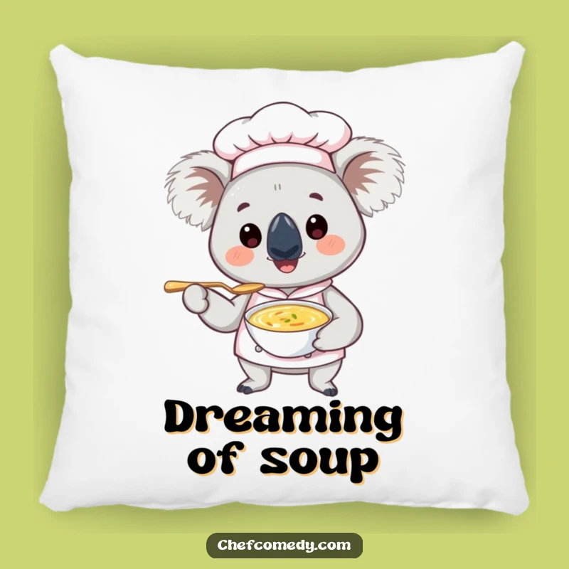 Funny Koala Chef Pillow: Soft Chef Spoon Cushion, a Comfy and Funny Gift for Relaxation