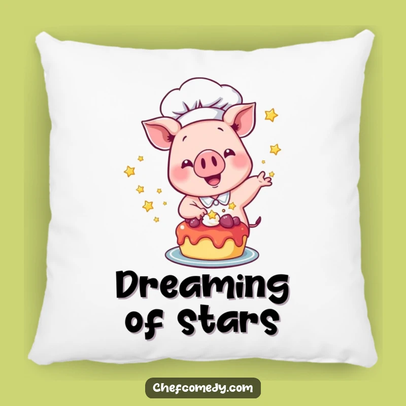Funny Pig Chef Pillow: Dessert Dream Cushion, a Soft and Funny Gift for Comfort