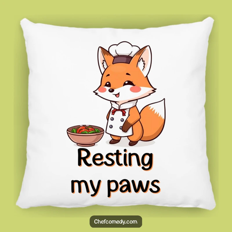 Funny Fox Chef Pillow: Victorious Chef Cushion, a Soft and Funny Gift for Comfort