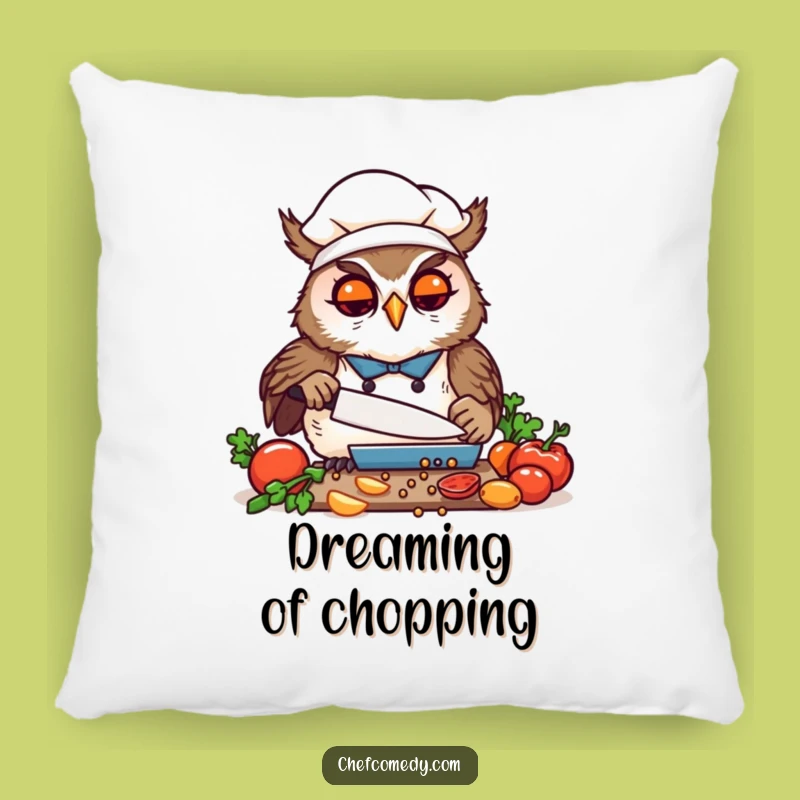 Funny Kawaii Owl Chef Chopping Pillow: Cuddle Up with Culinary Concentration