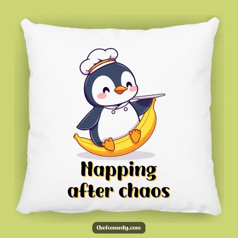 Funny Penguin Chef Pillow: Comical Chef Cushion, a Soft and Funny Gift for Cozy Laughs