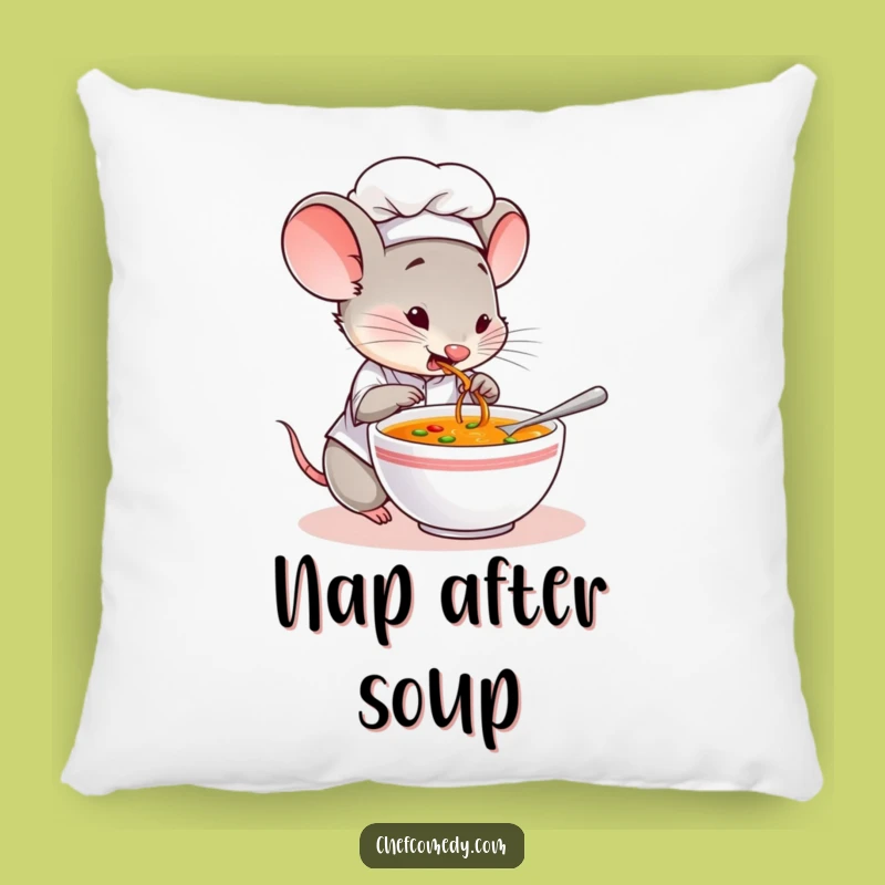Funny Mouse Chef Pillow - Cozy Accent for Kitchen Lovers