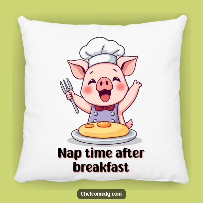 Funny Pig Chef Pancake Pillow: Cozy Comfort, Joyful Kitchen, Perfect Funny Gift