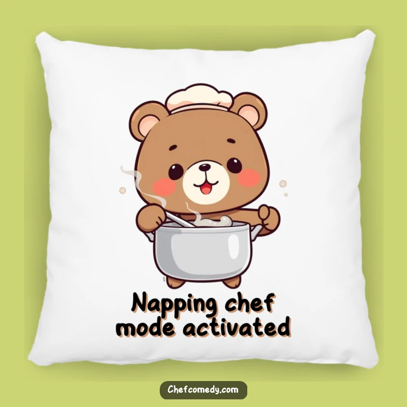 Plush Funny Bear Chef Pillow: Comfy Culinary Humor, Sweet Gift!