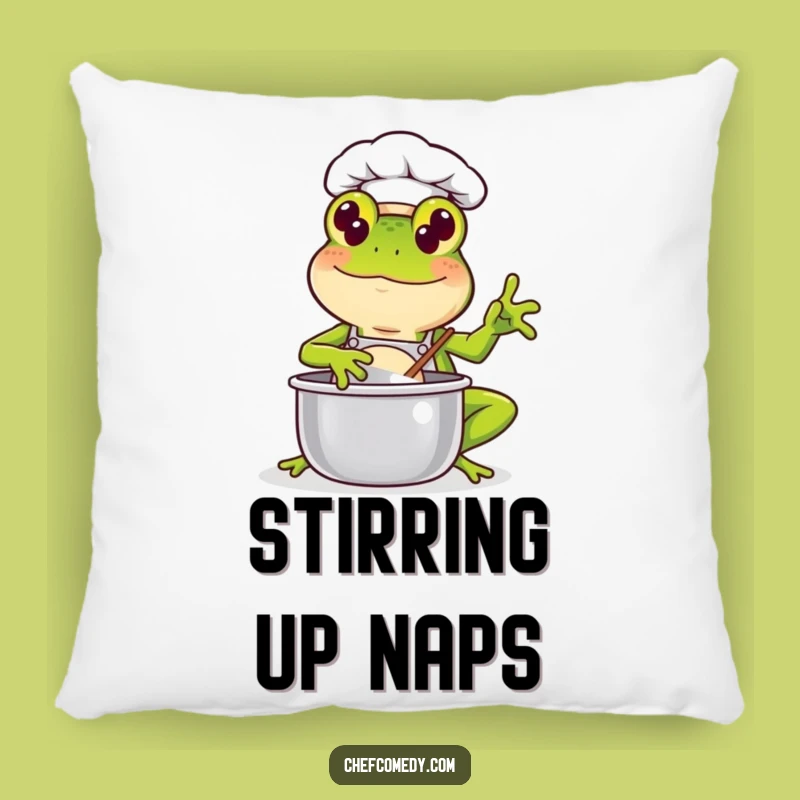 Funny Kawaii Frog Chef Pillow: Cozy Comfort with a Culinary Twist, Perfect Gift!