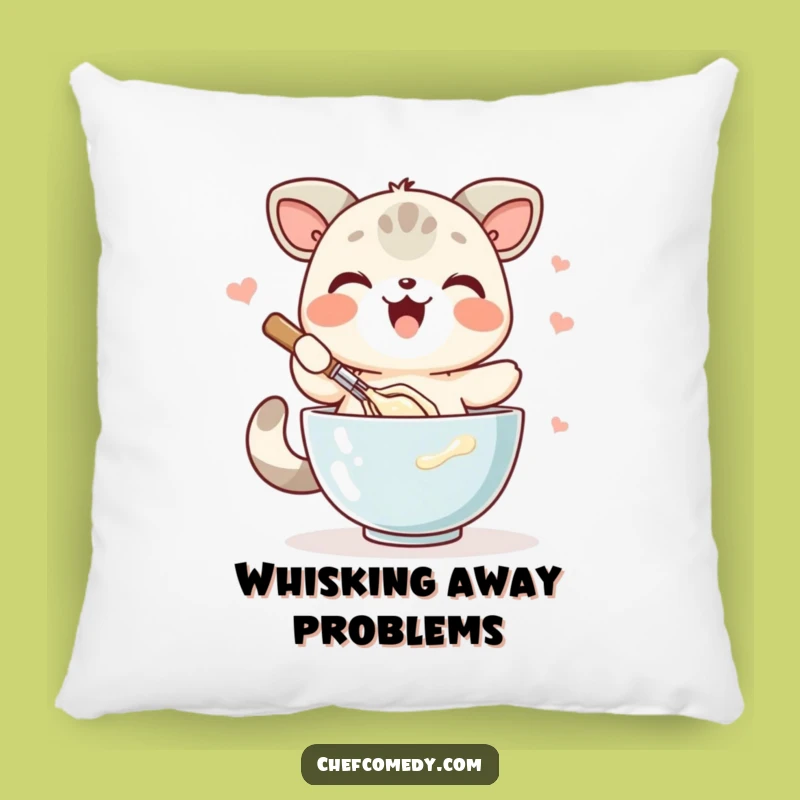 Funny Whisking Animal Batter Pillow: Snuggle Up with Baking Bliss