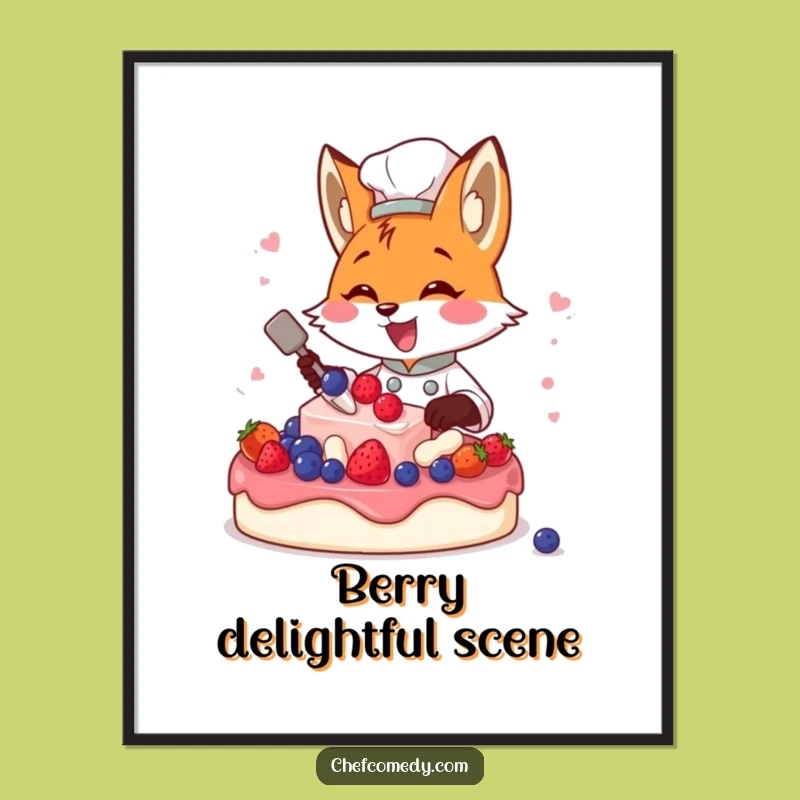 Funny Fox Chef Digital Art Print - Bring Hilarious Culinary Vibes Home!