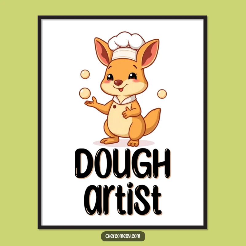 Funny Kangaroo Chef Digital Art - Instant Download for Kitchen Delight