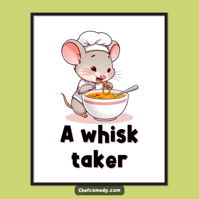 Funny Mouse Chef Digital Print - Instant Kitchen Whimsy for Walls