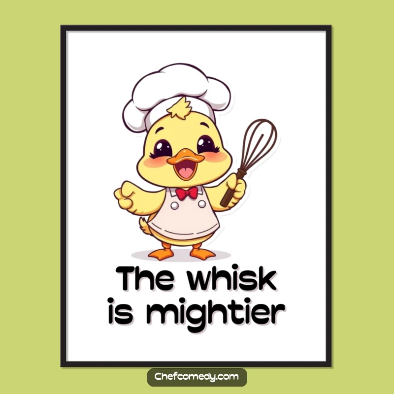 Funny Duck Chef Digital Art - Instant Enthusiastic Kitchen Decor