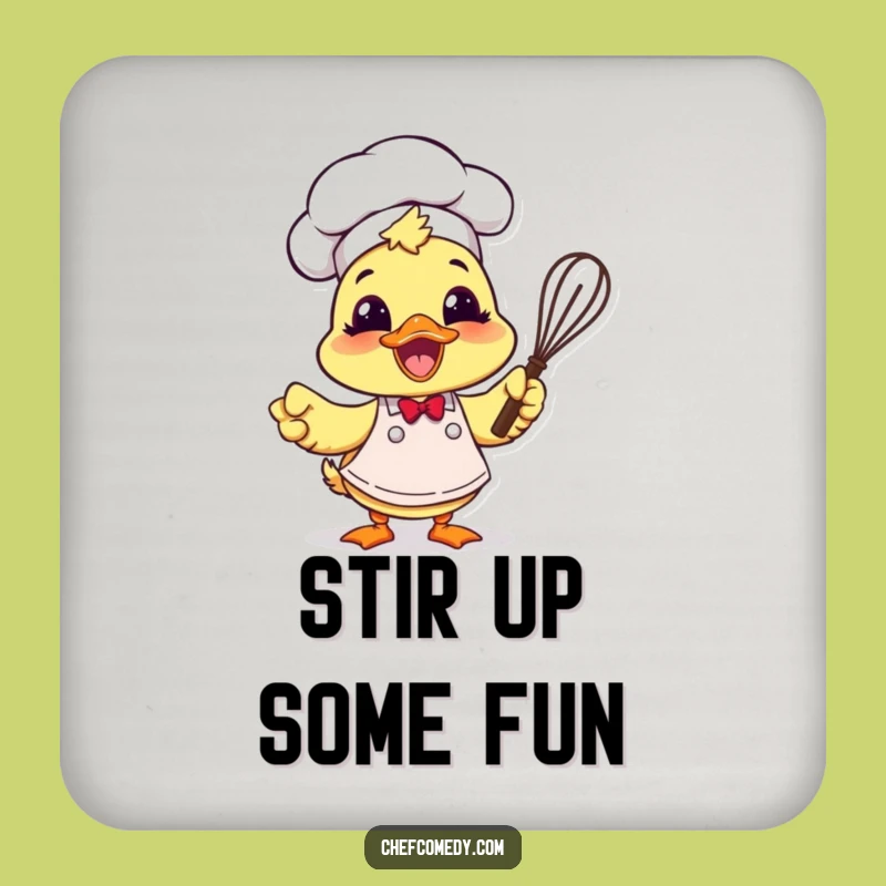 Funny Duck Chef Coasters - Protect Surfaces with Culinary Enthusiasm
