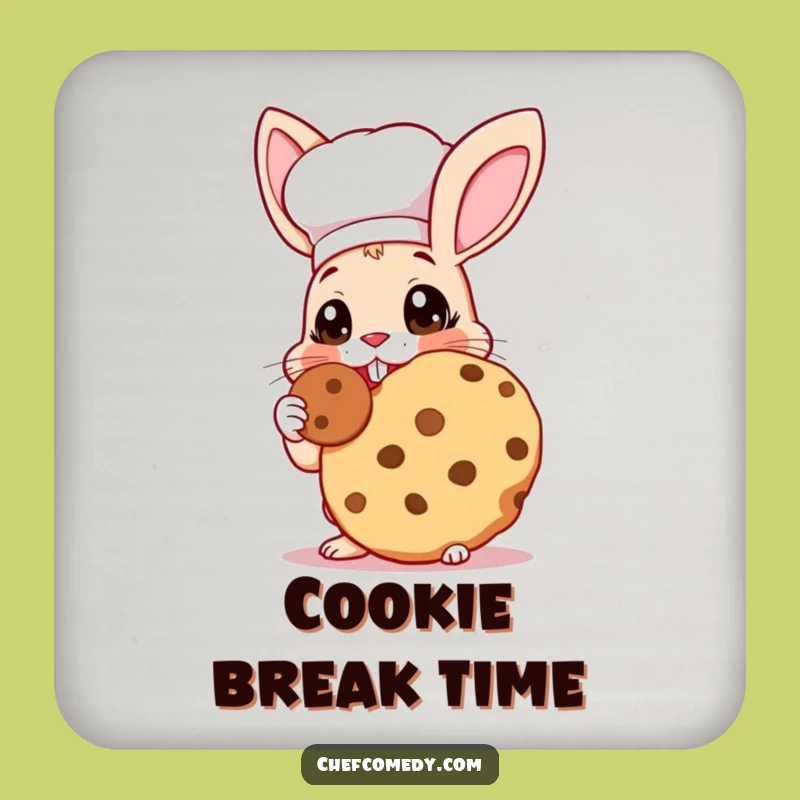 Funny Rabbit Chef Coaster: Cookie Tasting Protection, a Small but Funny Gift for Tables