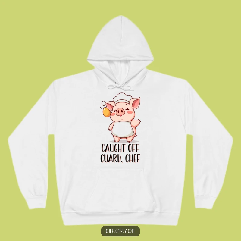 Cozy Funny Pig Chef Hoodie: Stay Warm with Kawaii Surprise and Tiny Apron