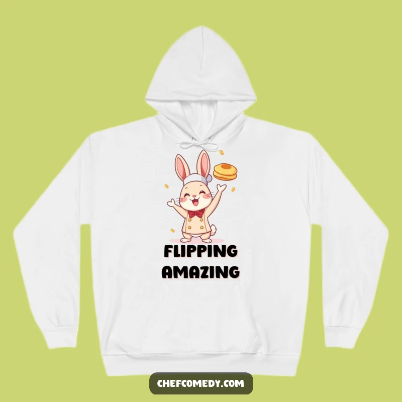 Funny Chef Rabbit Pancake Hoodie: Cozy Breakfast Wear, The Ultimate Funny Gift