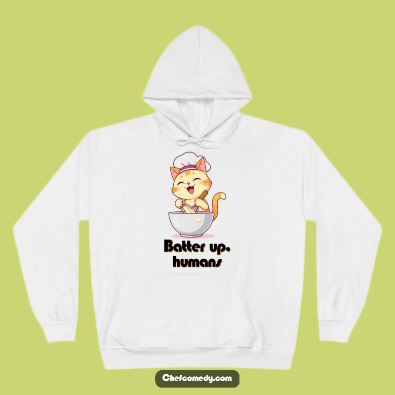 Funny Cat Chef Hoodie - Cozy Baker Kitty Comfort Gift