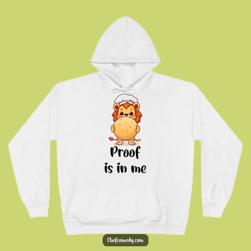 Funny Lion Chef Hoodie: Cozy Baker with His Bread, Perfect Warm Funny Gift