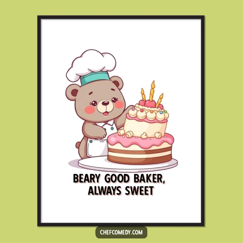 Free Printable Bear Chef Wall Art: Hilarious Downloadable Decor For Kitchen Whims